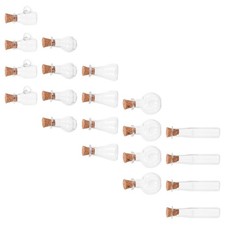 20 Pcs Mini Vasetti Con Coperchio Piccole Bottiglie Tappo Sughero