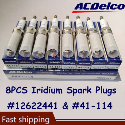 #ad #ad 8Pcs 41 114 Iridium Spark Plugs ACDELCO 12622441 Fits Cadillac Chevrolet GMC US1 $24.89