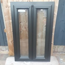 Black on white upvc double glazed window