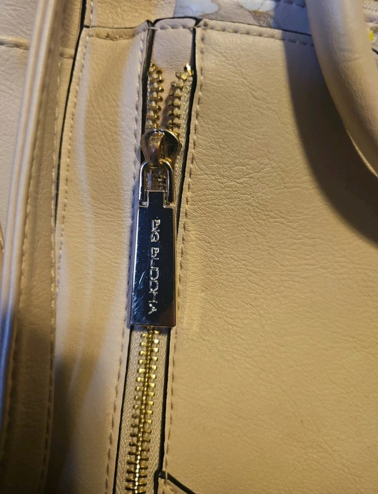 Cartera bandolera Big Buddha de cuero vegano para mujer con bolso sin asas floral desmontable nueva sin etiquetas Foto 2 de 4