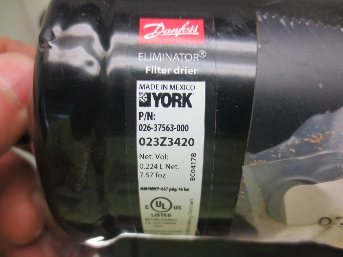 DANFOSS YORK 026-37563-000 ELIMINATOR FILTER DRIER 023Z3420 | eBay