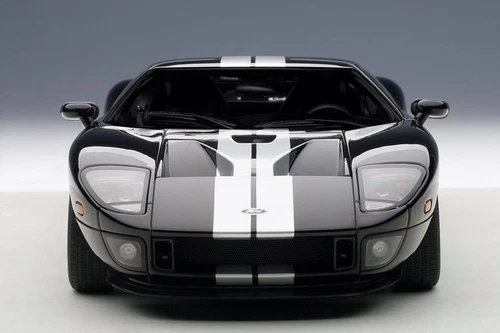 AUTOart 1/18 Ford GT 2004 Diecast 73023 black w/ white stripes Car Model NEW - Picture 5 of 8