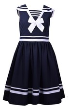 Bonnie Jean Baby Girls Sailor Nautical Navy Uniforms Back to school dress 2T-14