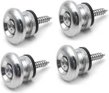 4Pcs Mushroom Head Guitar Strap Locks Metal Buttons Security System Bass Ukulele