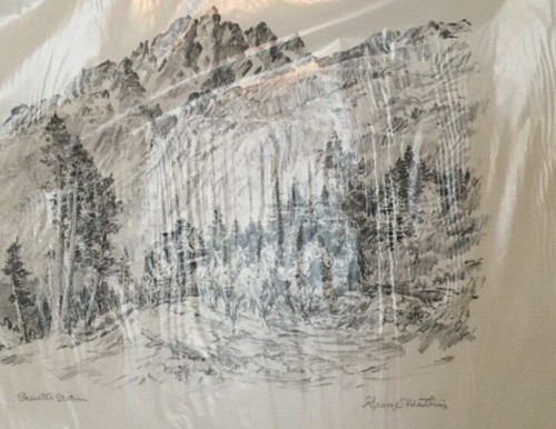 GEORGE MATHIS signed PRINT- Bassett' Station - SIZE IS 23 x 18 ART PAPER vintage - Picture 4 of 4