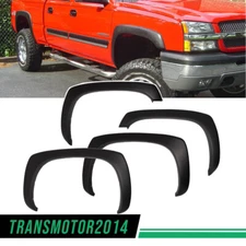 Fit For 99-06 Chevy Silverado GMC Sierra Factory Style Fender Flares Matte Black