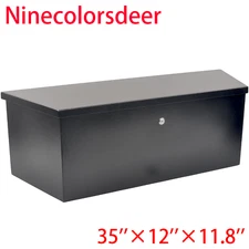 35''×12''×11.8'' Steel Underbody Trailer Tongue Box Pickup truck Tool Box w/Lock