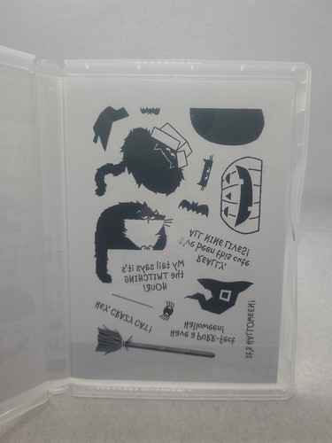 CLEVER CATS Stamp Set Stampin Up Kitty Halloween Crazy Cat Broom Nine Lives - Picture 4 of 23