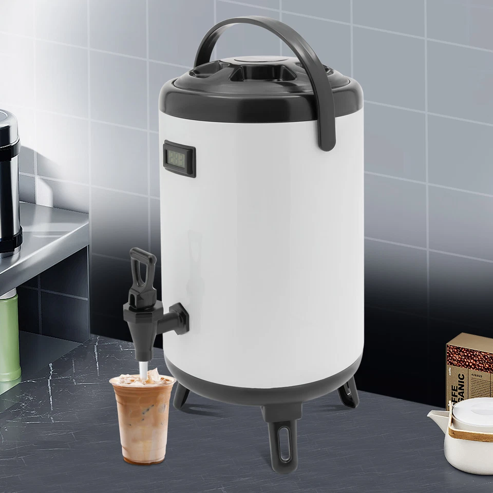 Dispensador de bebidas aislado de 10 L dispensador de agua potable fría y caliente de acero inoxidable Foto 3 de 4