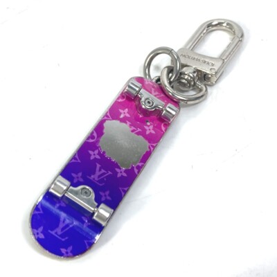 Louis Vuitton LV Skateboard Bag Charm Pink Gradient in Silver