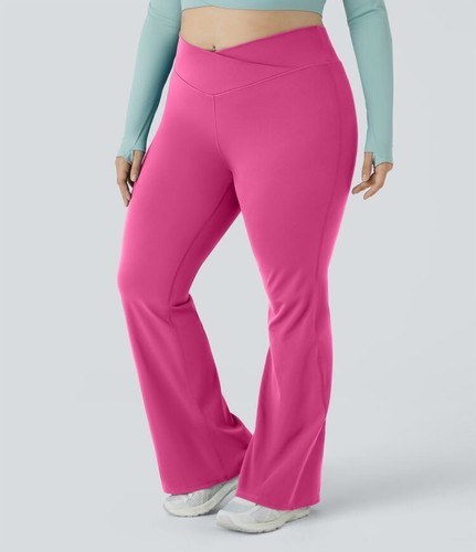 Halara Play It My Way hoch tailliert Crossover volle Länge ausgestellt Übergröße Leggings