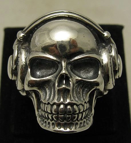 Sterling Silber Ring echt gestempelt massiv 925 DJ Totenkopf Top Qualität Kaiserin