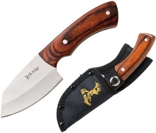 Elk Ridge Fixed Knife 3.25" Stainless Steel Full Tang Blade Pakkawood Handle