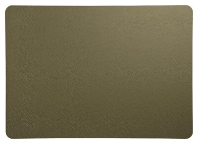 ASA Selection Tisch-Set Platzset Tischmatte Platzdeckchen Kunstleder Olivgrün