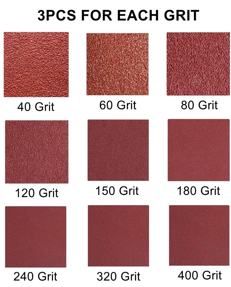 27 PIEZAS 3x18" Cintas de Lijado 40 60 80 120 150 180 240 320 400 Lijadora de Grano Papel de Lija Foto 2 de 4