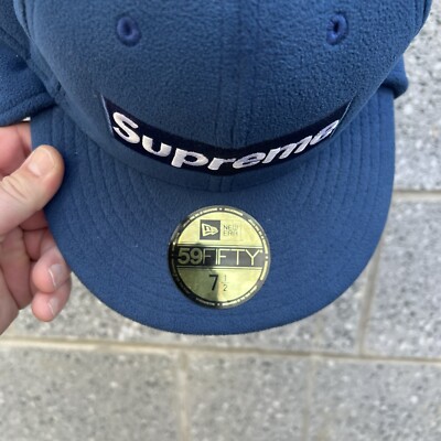 Supreme Box Logo World Famous New Era 59fifty Polartec Sz 7 Supreme Box Logo World Famous New Era 59fifty Polartec Sz 7