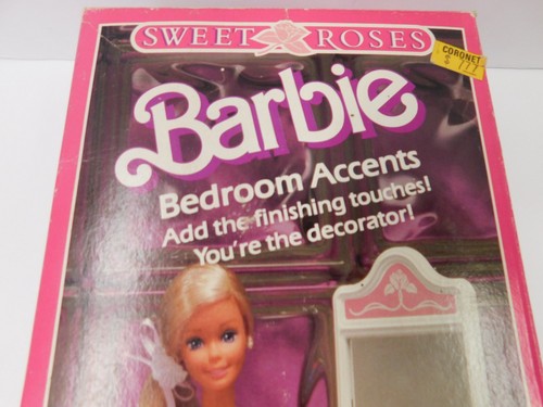 SWEET ROSES BARBIE BEDROOM ACCENTS, FACTORY SEALED, NEW IN BOX, - Picture 3 of 6