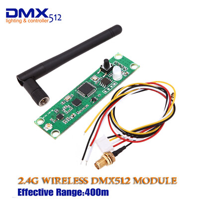 DMX 512 Funk Wireless PCB Modul Board LED Controller Sender Empfänger+Antenne