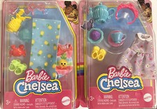 Barbie Chelsea Outfit Lot Of 2 Tea Party Beach Themed Swimsuit Shoes NIP