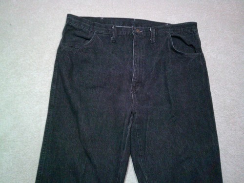 Vtg Rustler Jeans Mens 40x32 Black Made In USA - Picture 3 of 12