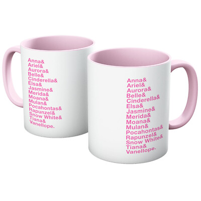 CARTOON PRINZESSIN NAMEN LISTE IKONISCHE FILMPRINZESSINNEN TASSE IN VERSCHIEDENEN FARBEN
