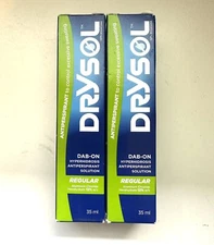 Drysol Dab-O-Matic Regular Strength 12% Anti-Perspirant 35 ml X2