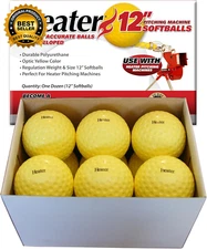 Sports 12 Inch Pitching Machine Softballs - 1 Dozen, Accurate and Durable Regula