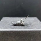copper bonsai suiseki micro landscape decoration:fish boat 2
