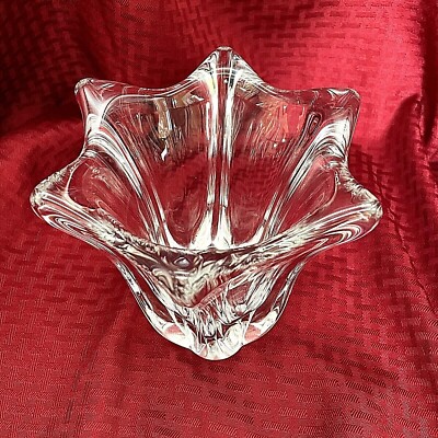 daumフラワーベース ELEGANT DAUM CRYSTAL FLOWER VASE SIX SIDED LOBED TOP | eBay
