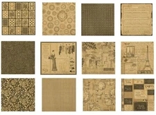 Graphic 45 Kraft Reflections 12" Cardstock PICK Deck Music Fashion Time Paris