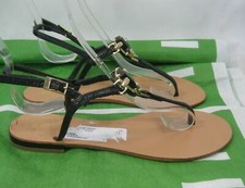 NEW Summer Black Rhinestone Shoes Ankle Strap Sandals Women Size 7