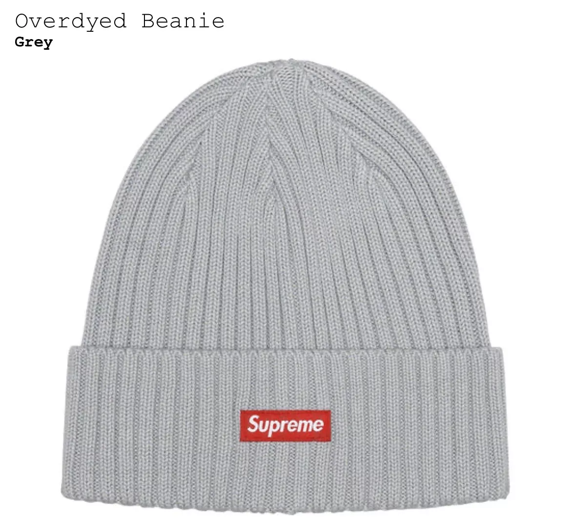 Brand New Supreme Overdyed Beanie Grey - SS23