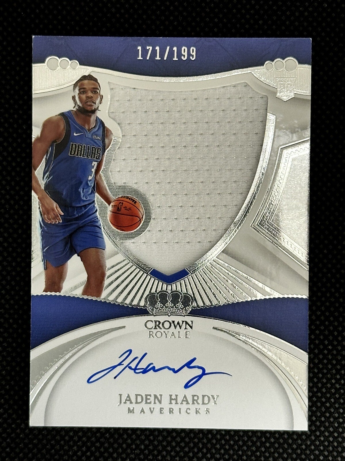 2022-23 Panini Crown Royale JADEN HARDY /199 Silhouettes Auto Jersey Rookie RC