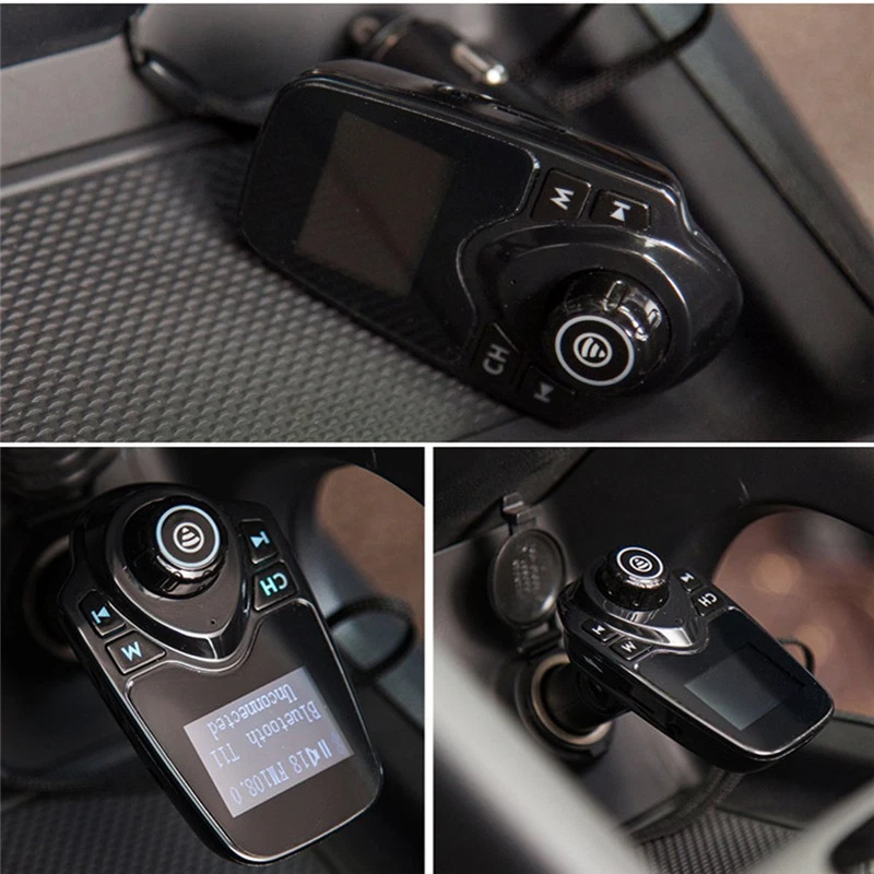 Bluetooth FM transmitter Adapter Dual USB charger for Car Stereo Radios Speakers - Image 2 of 4
