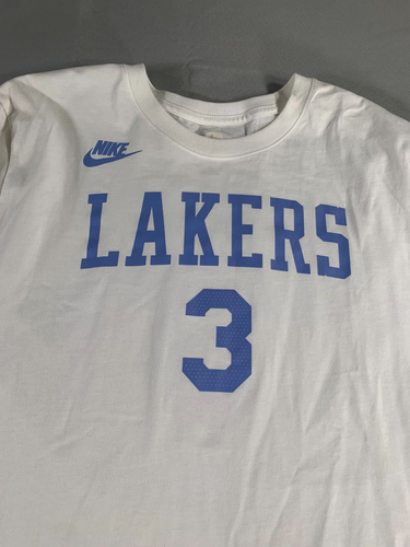 Nike Los Angeles Lakers Anthony Davis #3 T-Shirt XXL White NBA Tee Used 5381 - Picture 6 of 8