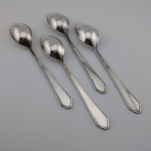 Lunt William and Mary Sterling Silver Fruit Spoons 5 7/8" w/Monogram - Set of 4 - Picture 3 of 4