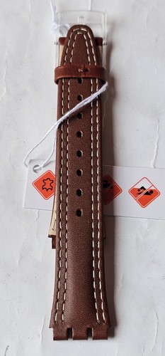 SWATCH BROWN LEATHER STRAP ANSA 17MM ORIGINAL NEW!!! - Foto 6 di 7