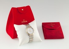 Omega DeVille Prestige Quartz Two-Tone Women's Watch w/ Pouch and Papers
