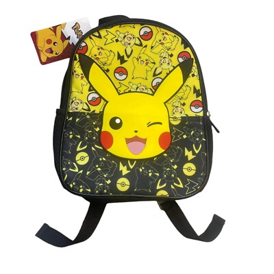 BIOWORLD POKEMON Pikachu Blackpack Amazon.com | Bioworld Pokemon Backpack 3D Pikachu Bulbasaur  main image 4
