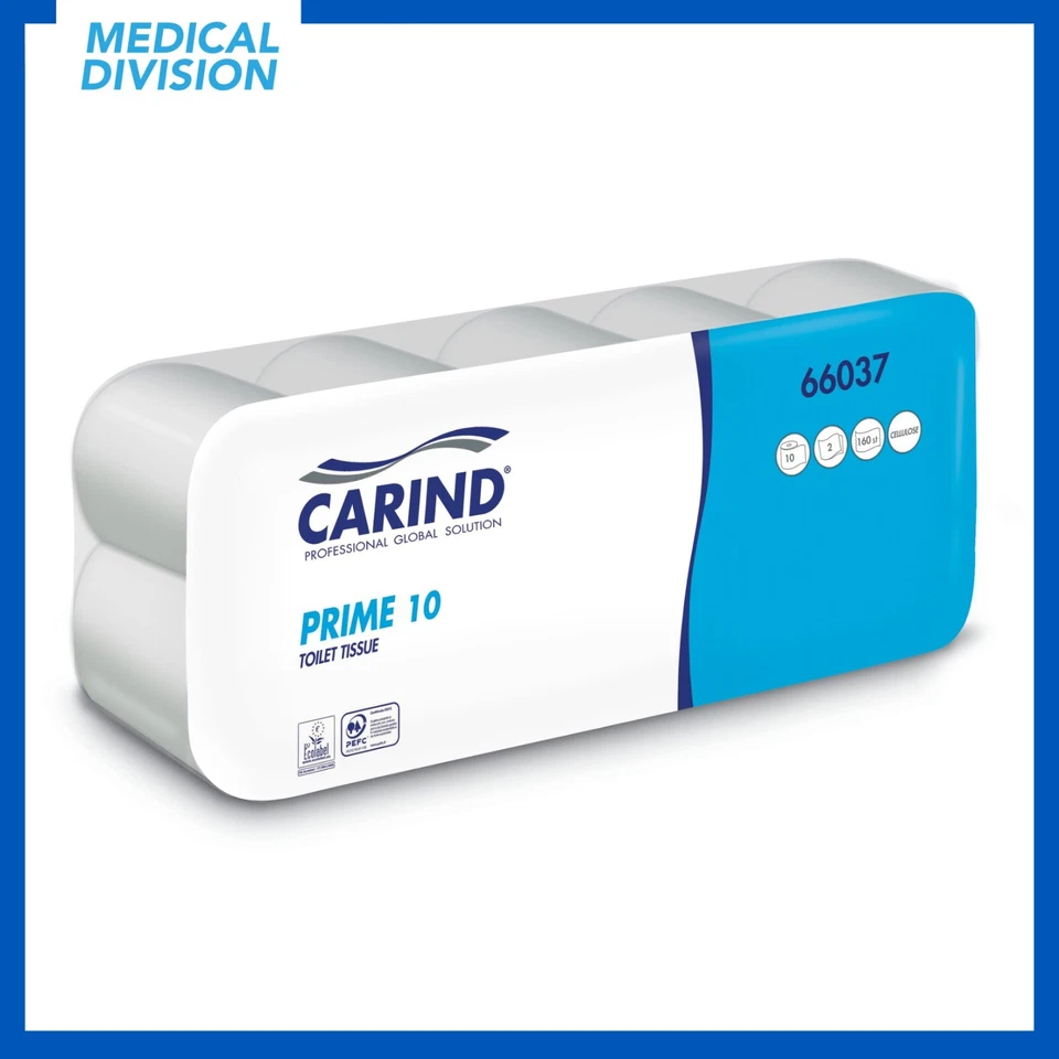 10 Rotoli di carta igienica in pura cellulosa morbida doppio velo - extramorbida