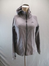 NIKE Size M Womens Cotton Blend Full Zip Stand Collar Pocket Athletic Jacket 220