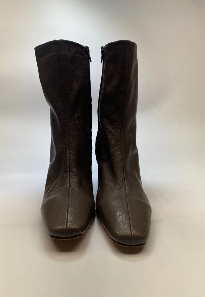 Pedro Garcia Mujer Ilisa Midtown Cuero Punta Cuadrada Bota Talla 9.5 Foto 2 de 4