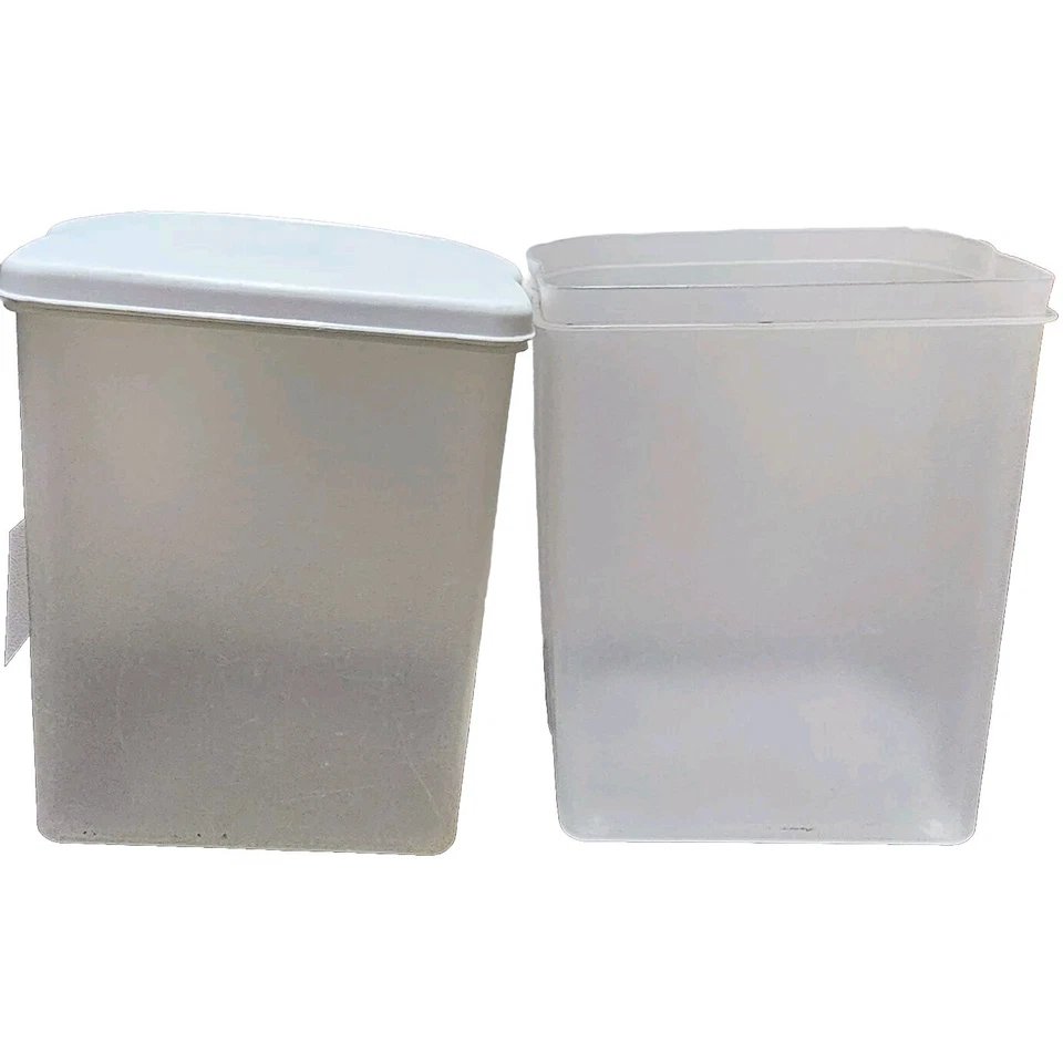 Vtg Rubbermaid Bread Loaf Container - NO INSERT - 14" Long - Sheer w/ white Lid - Image 2 of 4