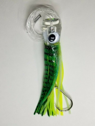 6pk Bubblers trolling lure set Mahi AHI Sailfish Marlin Rigged ready DARKWATER - Picture 4 of 11
