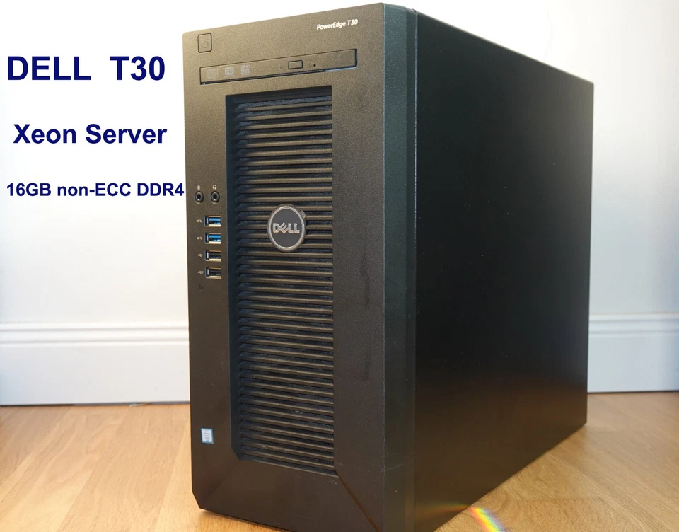 DELL T30 PowerEdge Xeon E3-1225v5 Server 16GB F4-2400C17D- 2x DP 1x HDMI neuwert
