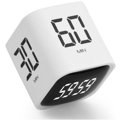 Timer Countdown Uhr Schreibtisch Flip Timer 44 x 46 mm Weiß ABS mit LED-Display