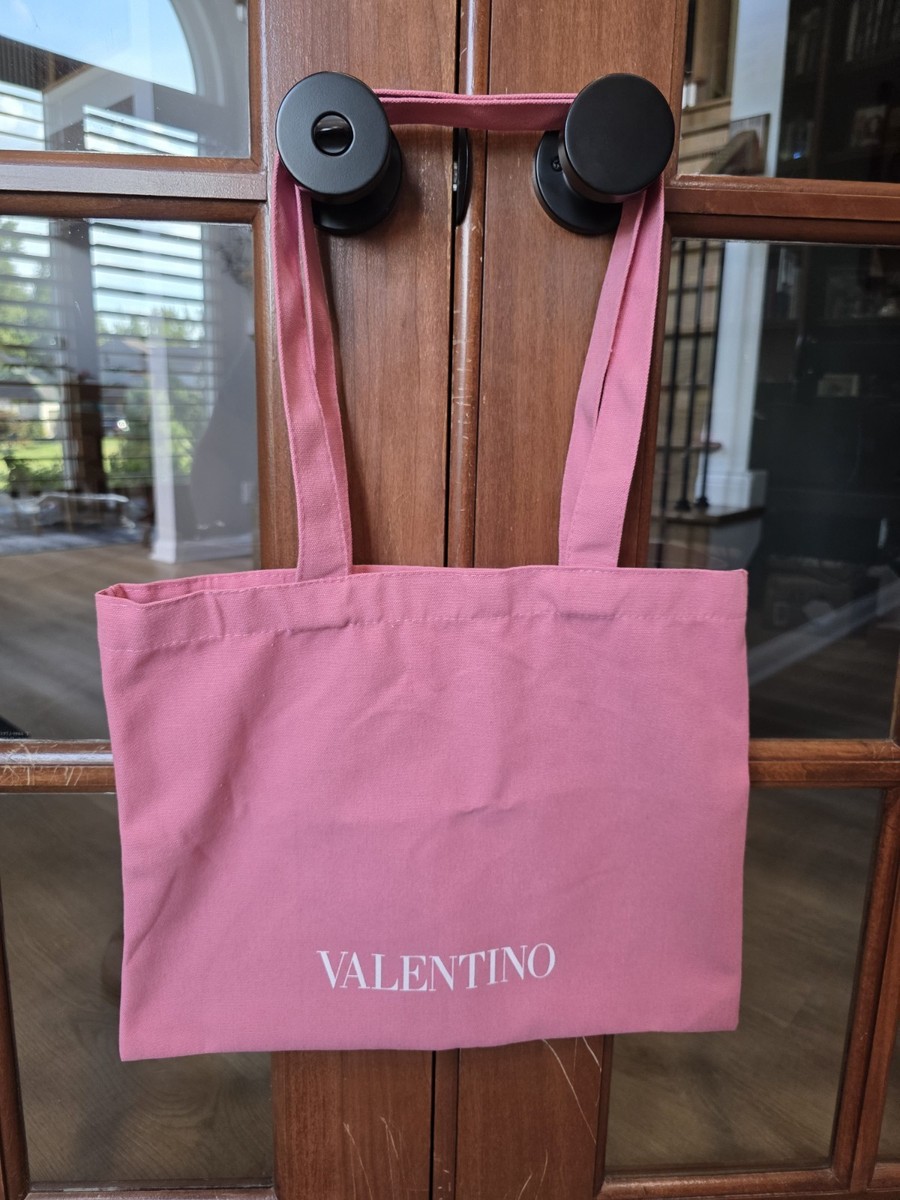 VALENTINO　ピンク トートバッグ VALENTINO Beauty Canvas Tote Bag Travel PINK Logo Novelty GWP New