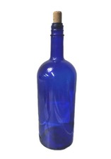 cobalt blue glass bottle 13"