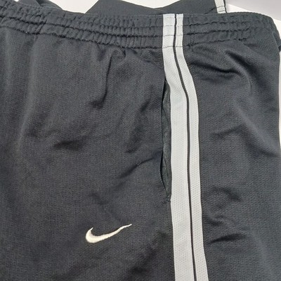 Y2K Nike Overtime Basketball Black Track Pants Mens Sz L Zip