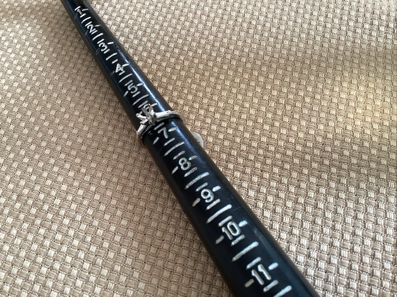 Platinum Diamond Ring With Two Side Baguettes - image 14